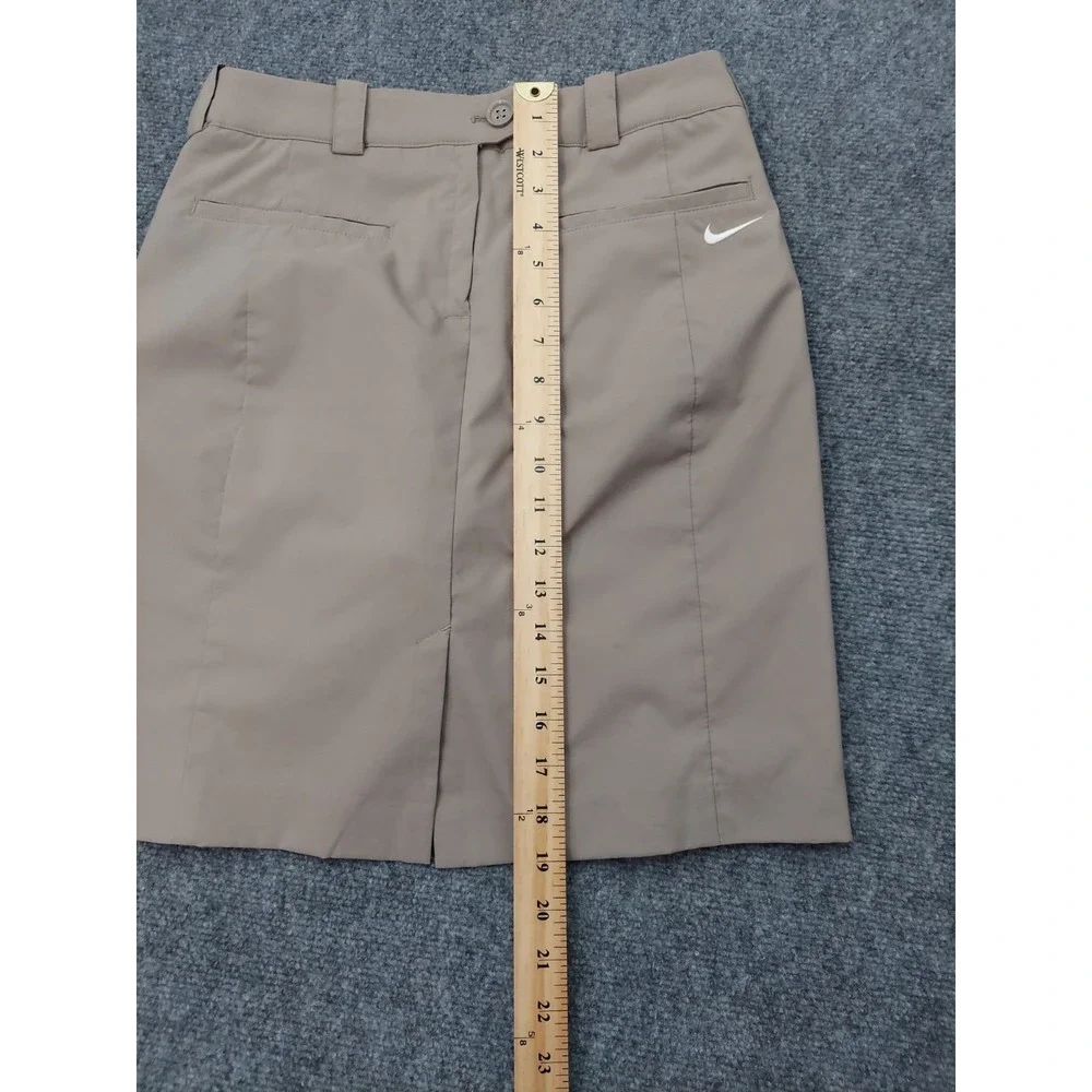 Nike Golf Skort Skirt Womens 2 Beige Tour‎ Performance Logo Stretch Pickleball